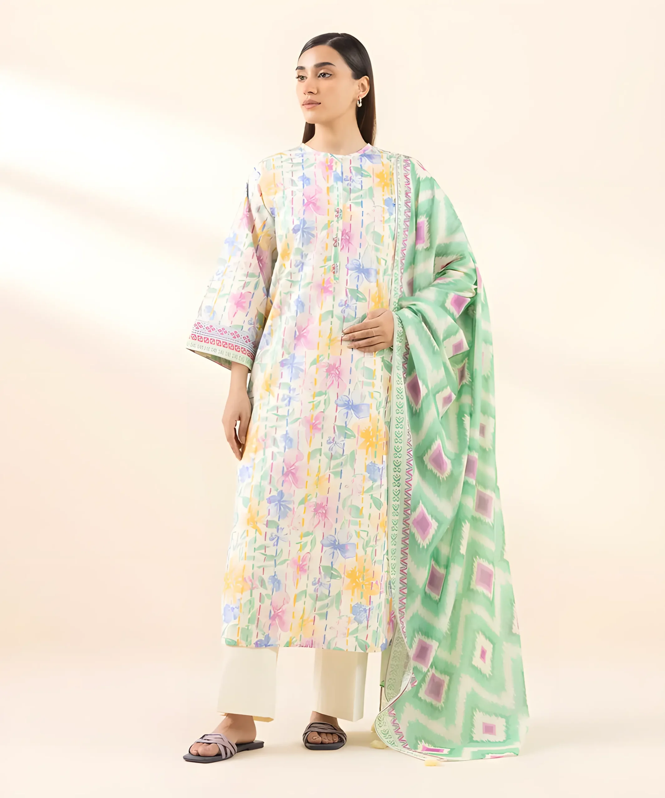sapphire 3 piece printed unstitched suite sp 01