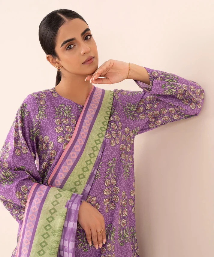 sapphire 3 piece printed unstitched suite (sp 04)