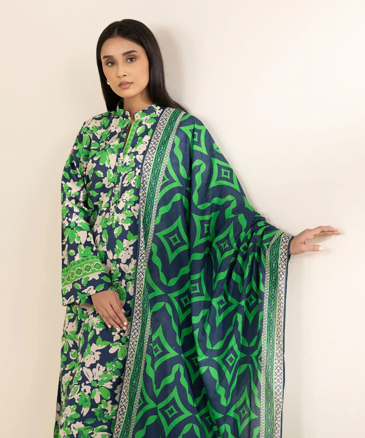 sapphire 3 piece printed unstitched suite (sp 08)