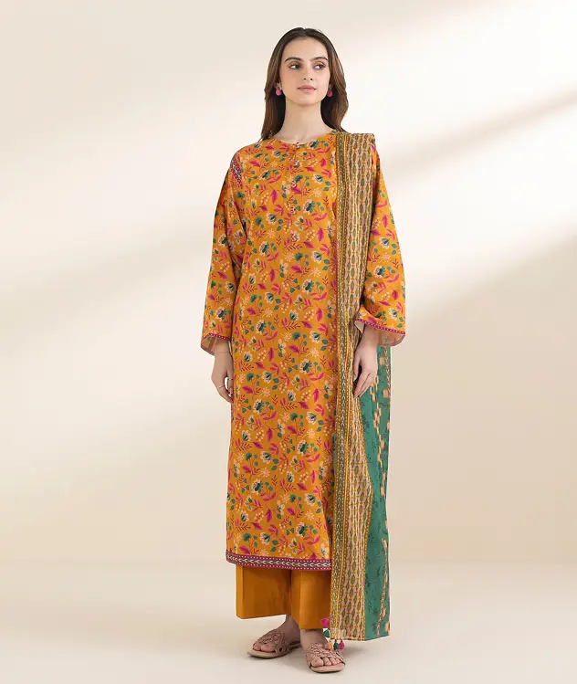 sapphire 3 piece printed unstitched suite (sp 07)
