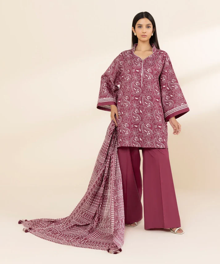 sapphire 3 piece printed unstitched suite (sp 05)