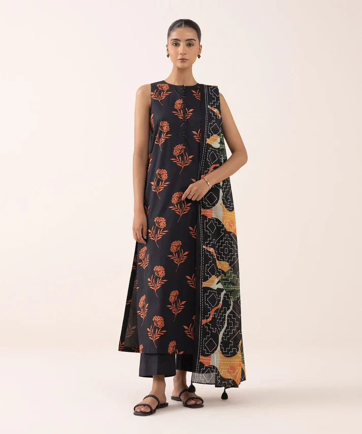 sapphire 3 piece printed unstitched suite (sp 06)